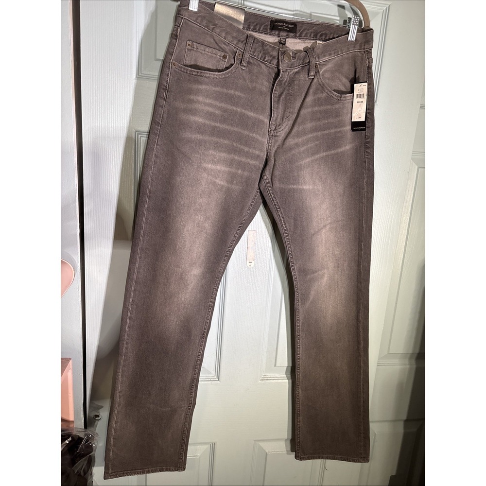 Men's Banana Republic NWT Vintage Straight Jeans Sz 31X32 New Stone Gray.